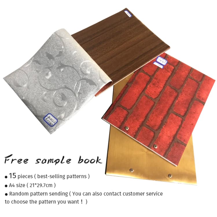 Free Sample 15 Colors Hot Selling Patten 3D Pvc Waterproof Peel and Stick Self Adhesive Wallpaper Floor Paper Sticker Wall Paper detail 7