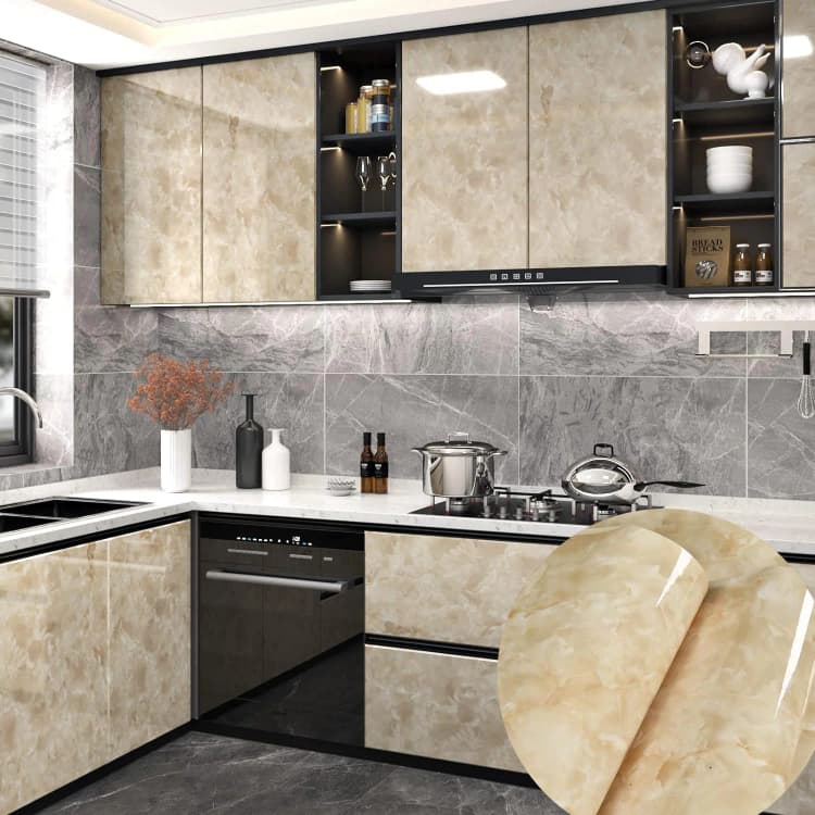 Factory Price 3D Marble Sticker Wallpaper Peel and Stick Self-adhesive Wallpaper Waterproof for Home Decoration detail 1