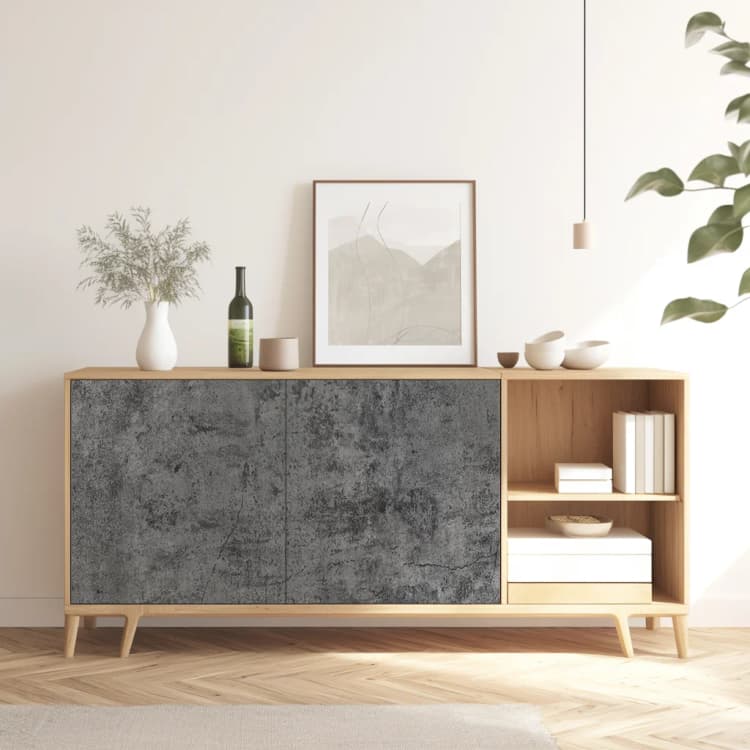 COWINLIFE DECO Hot Selling New Cement Concrete Wallpaper Peel and Stick Vinyl Self-Adhesive 3D Wall Sticker for Interior Decoration detail 6