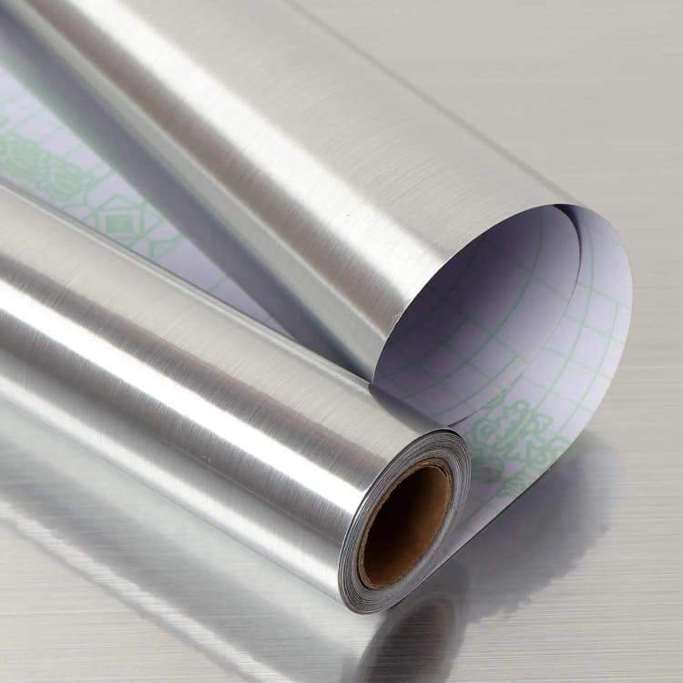 Stainless Steel Contact Paper Wallpaper Peel and Stick Removable Temporary Adhesive Wall Paper for Refrigerator Washing Machine detail 2
