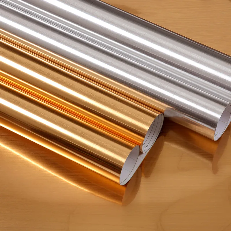 Stainless Steel Contact Paper Wallpaper Peel and Stick Removable Temporary Adhesive Wall Paper for Refrigerator Washing Machine detail 6