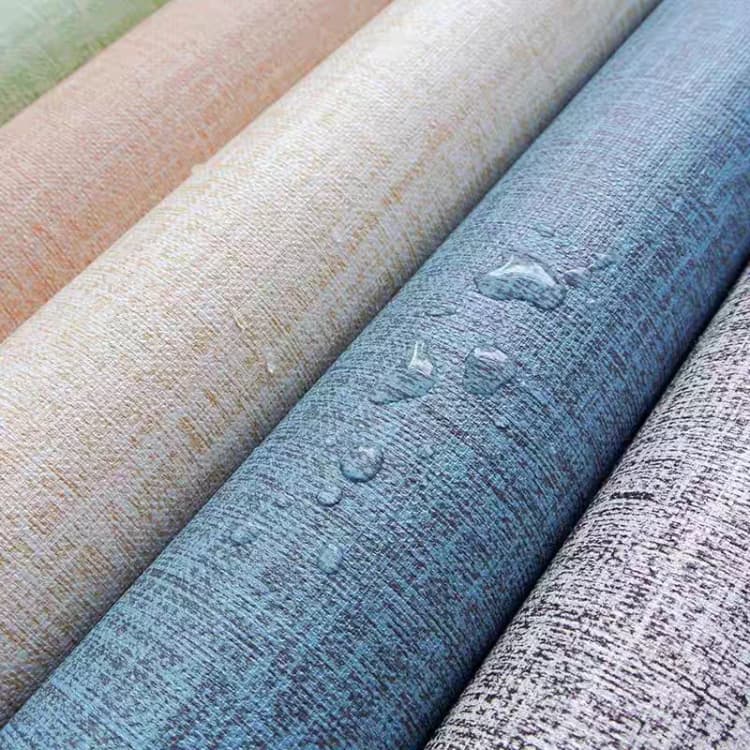 COWINLIFE DECO Hot Selling 3D Textured Fabric Linen Wall Paper Peel and Stick Self Adhesive Waterproof Wallpaper for Bedroom Wall detail 2