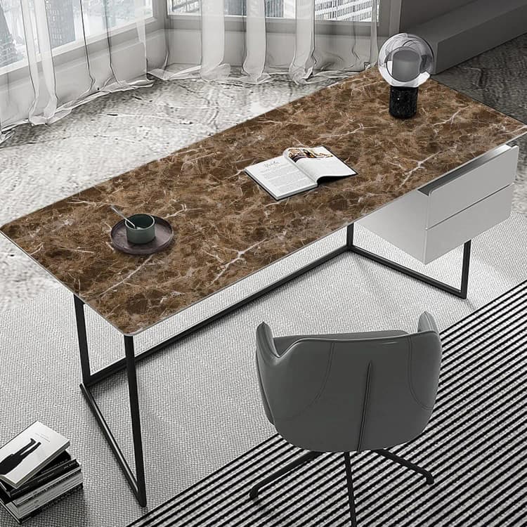 COWINLIFE DECO Brown Contact Paper Granite Peel and Stick Self-Adhesive Vinyl Waterproof Wallpaper Marble Sticker for Kitchen Cabinet detail 3