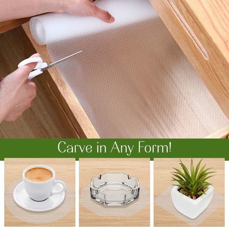 COWINLIFE OEM Wholesale Roll Clear EVA Anti Slip Mat Waterpoof Shelf Liner Kitchen Pad Cabinet Drawer Liner Easy to Clean detail 2