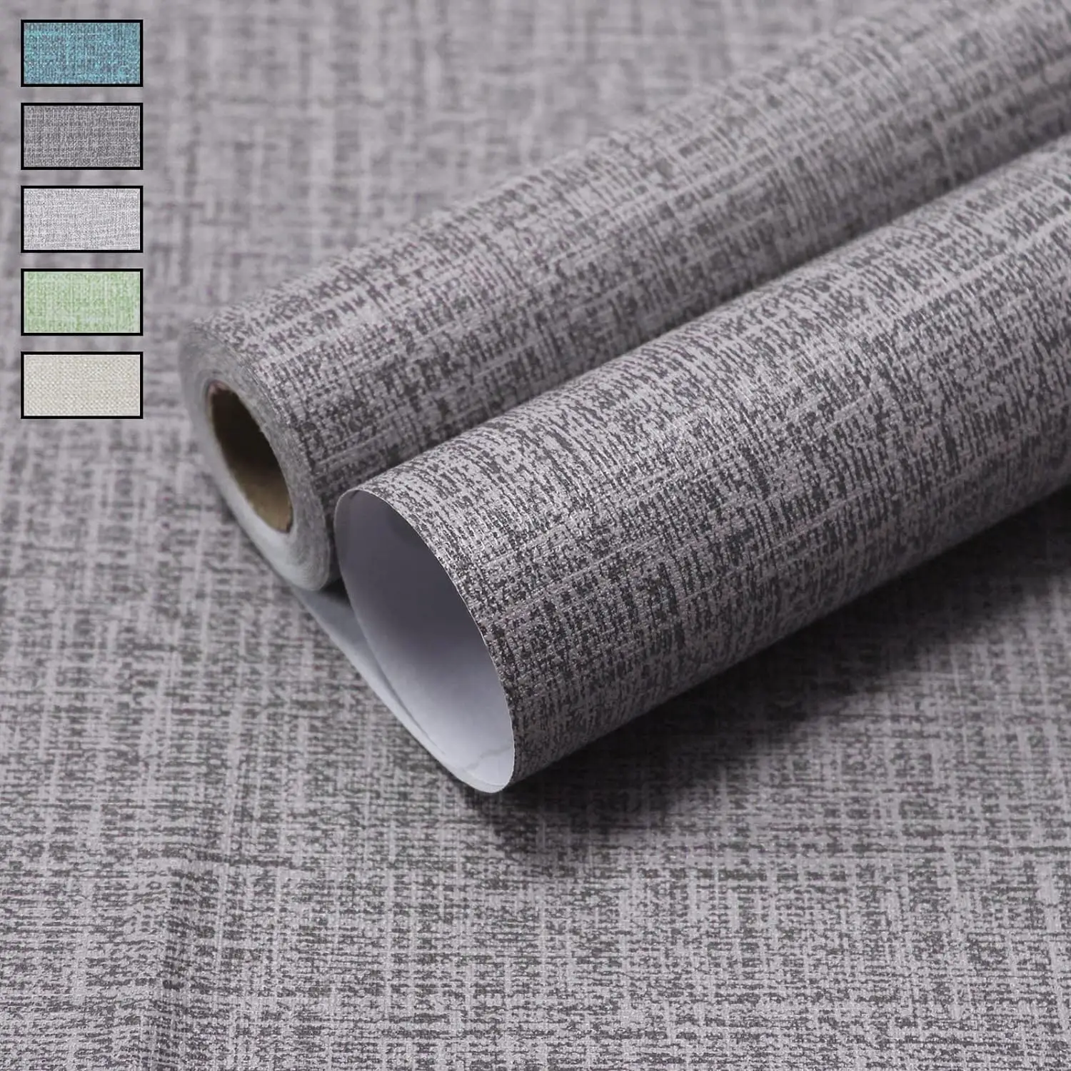 COWINLIFE Wholesale Gray Peel and Stick Vinyl Wallpaper Self Adhesive Wall Paper Fabric Wallpaper Rolls for Wall Decor