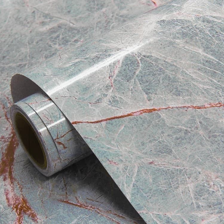 Hot Selling  Morden Marble Granite Removable Pvc Self Adhesive Glossy Marble Decorative Wallpaper Roll for Bathroom Kitchen Co detail 3