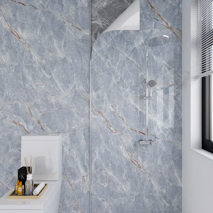 Hot Selling  Morden Marble Granite Removable Pvc Self Adhesive Glossy Marble Decorative Wallpaper Roll for Bathroom Kitchen Co detail 4