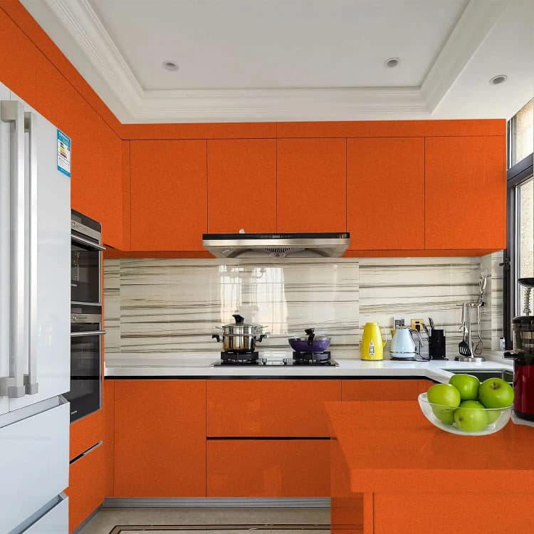 COWINLIFE Shinny Orange Peel and Stick Self Adhesive Contact Paper Waterproof Wall Papers Glitter Wallpaper for Kitchen detail 2