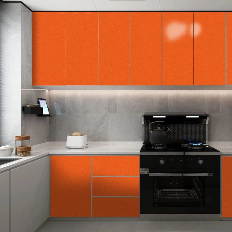 COWINLIFE Shinny Orange Peel and Stick Self Adhesive Contact Paper Waterproof Wall Papers Glitter Wallpaper for Kitchen detail 3