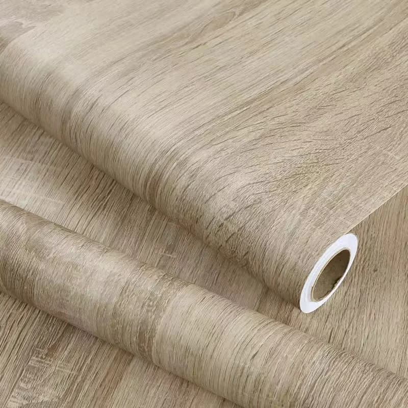 COWINLIFE Pvc Wooden Textured Effect Veneer Decorative Film Grain Designs 3d Wood Wallpaper Wall Paper Rolls for Furniture
