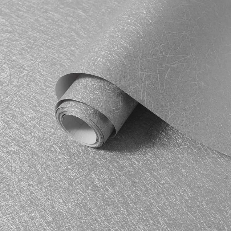 OEM 3D Vinyl Silver Silk Peel and Stick Wallpaper Self Adhesive Embossed Removable Wallpaper Silk for Livingroom detail 1
