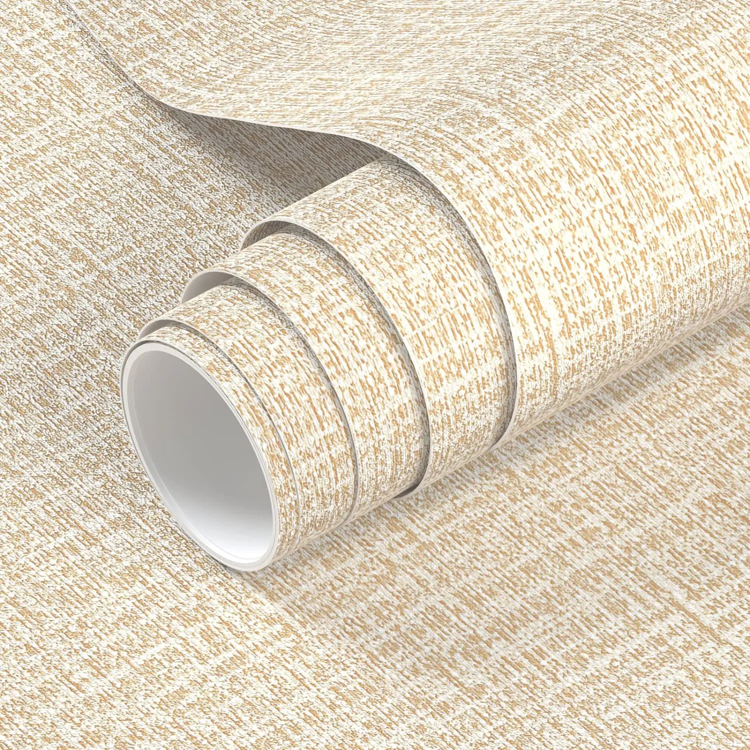 3D Wallpaper Linen Texture Waterproof PVC Peel and Stick Self Adhesive Bedroom Wallpaper Faux Grasscloth Paper