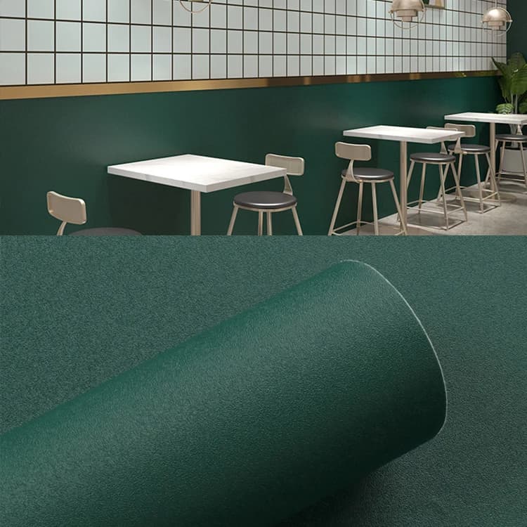 China Factory Cheap Green Solid Color Self Adhesive Wallpaper Removable Contact Paper Office Wallpaper Home Shop Cafe Decoration