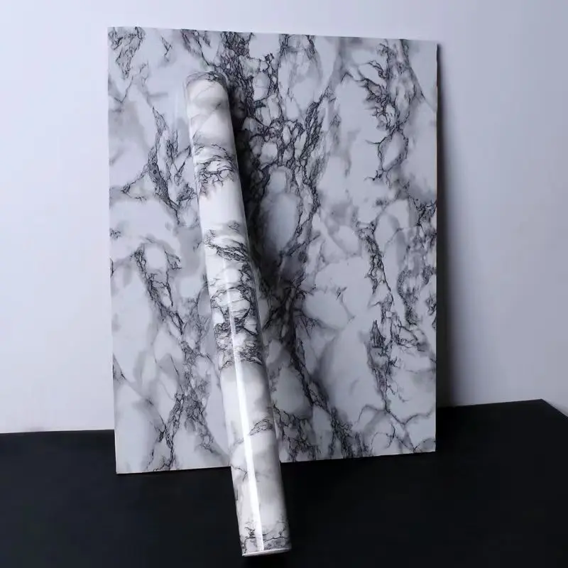 Marble Contact Paper  Peel and Stick Wallpaper Vinyl  Self Adhesive Removable Waterproof Wall Paper for Countertop Cabinet detail 2