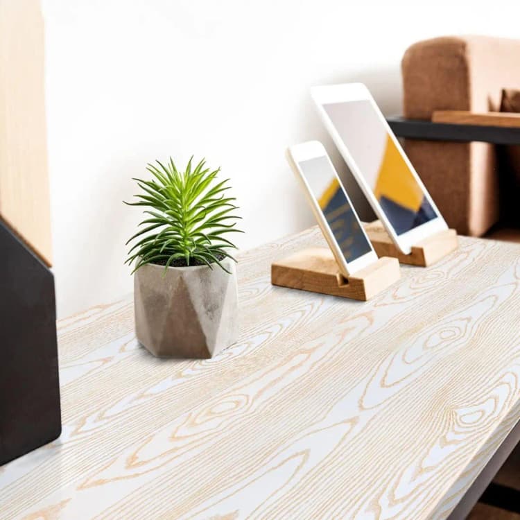 Gold Wood Grain Removable Wallpaper White and Gold Decorative Self Adhesive Contact Paper for Wall Wallpaper Sticker Wood Design detail 2