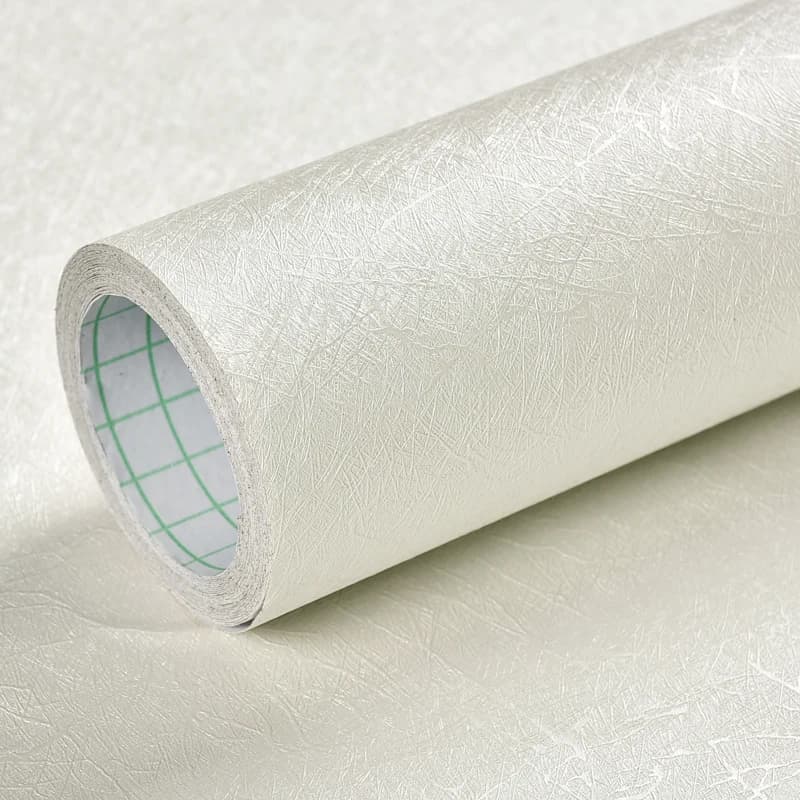 3D Silk Embossed Beige Wallpaper Textured Contact Paper Peel and Stick Self Adhesive Vinyl Wallpaper for Bedroom Home Decor