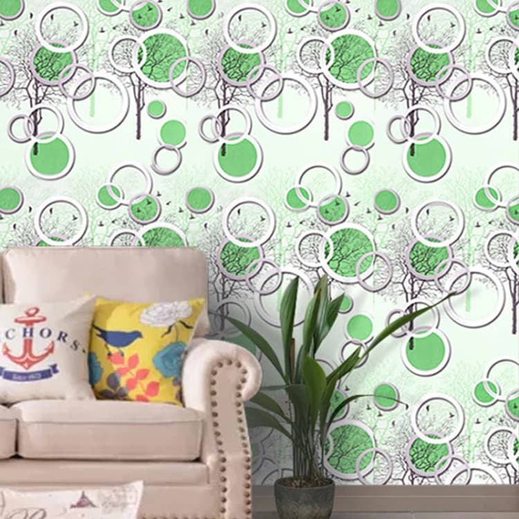 60CM*2M Modern Design Waterproof Green Pvc Vinyl Peel and Stick Wall Papers 3D Self Adhesive Wallpaper Roll for Home Decoration detail 5