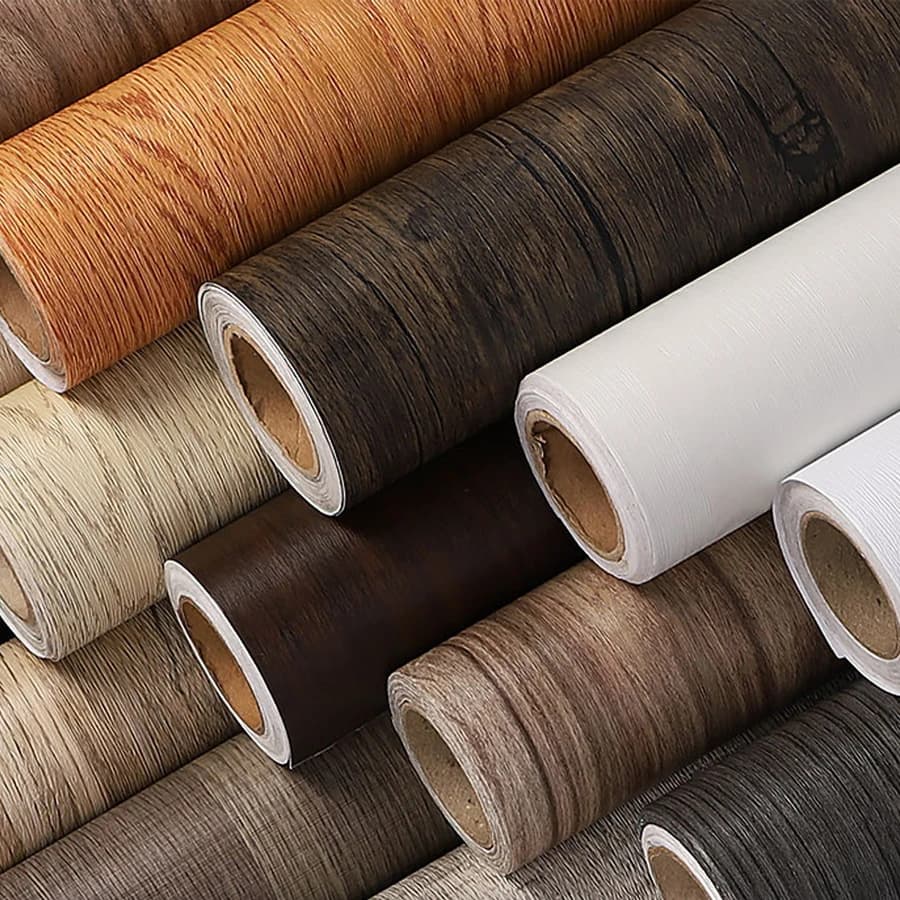 Wholesale Wood Grain Wallpaper Furniture Renovation Stickers Contact Paper Wooden Wallpaper for Furniture and Cabinet