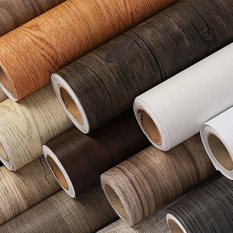 Wholesale Wood Grain Wallpaper Furniture Renovation Stickers Contact Paper Wooden Wallpaper for Furniture and Cabinet detail 1