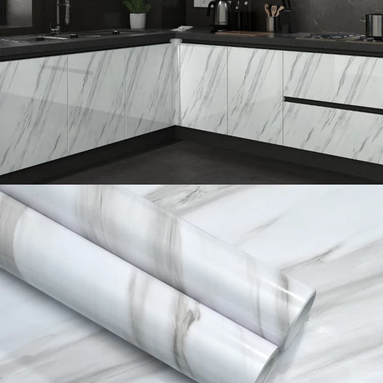 Removable Waterproof Self Adhesive Vinyl Wall Paepr Granite Marble Pvc Decor Wallpaper for Bathroom Kitchen Countertop Covers detail 4