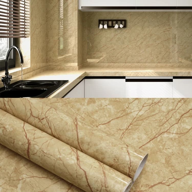 Removable Waterproof Self Adhesive Vinyl Wall Paepr Granite Marble Pvc Decor Wallpaper for Bathroom Kitchen Countertop Covers detail 5