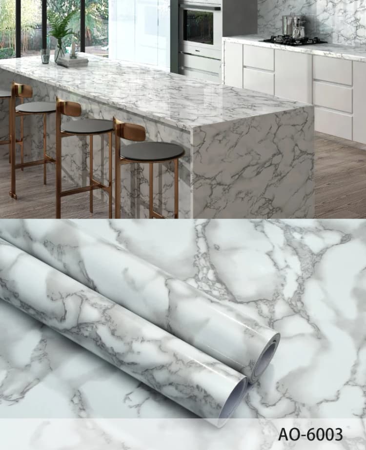 Removable Waterproof Self Adhesive Vinyl Wall Paepr Granite Marble Pvc Decor Wallpaper for Bathroom Kitchen Countertop Covers detail 8