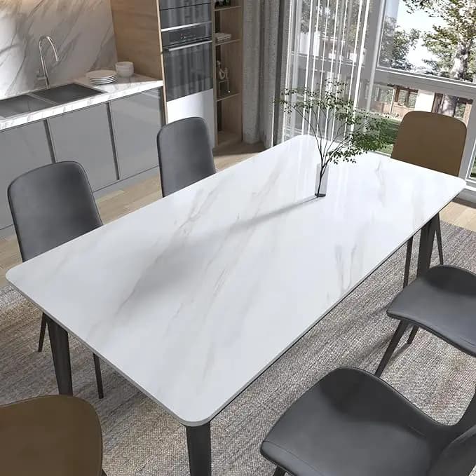 3D White Vinyl Marble Stickers Peel and Stick Wall Paper Waterproof Self Adhesive Wallpaper for Kitchen Countertop detail 5