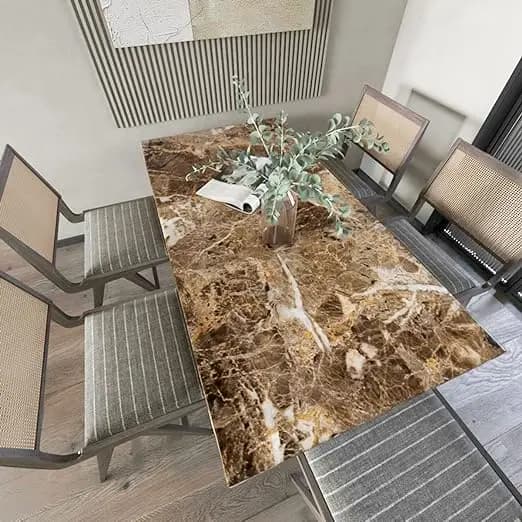 High Quality Brown Marble Granite Stickers Peel and Stick Vinyl PVC Self Adhesive Waterproof 3D Wall Stickers for Home detail 3