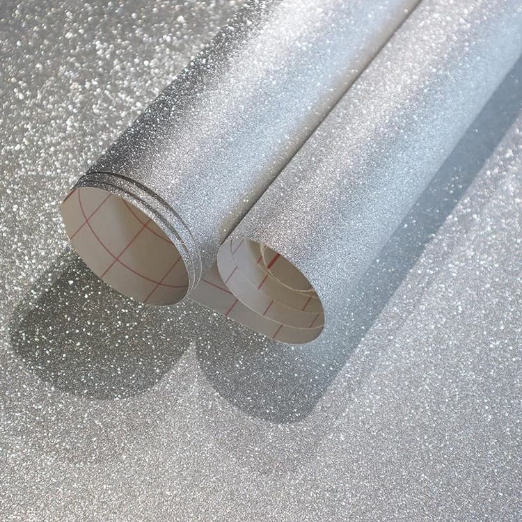 Vinyl Peel Stick Christmas Glitter Wallpaper Stickers DIY Gift PVC Decoration Film Self Adhesive Removable Sparkling Wallpaper detail 7