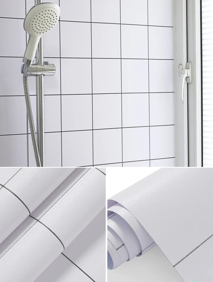 Waterproof Removable Pvc Vinyl Peel and Stick Wallpaper Bathroom Kitchan Wall Paper Sticker Self Adhesive 3D Wallpaper Roll detail 4