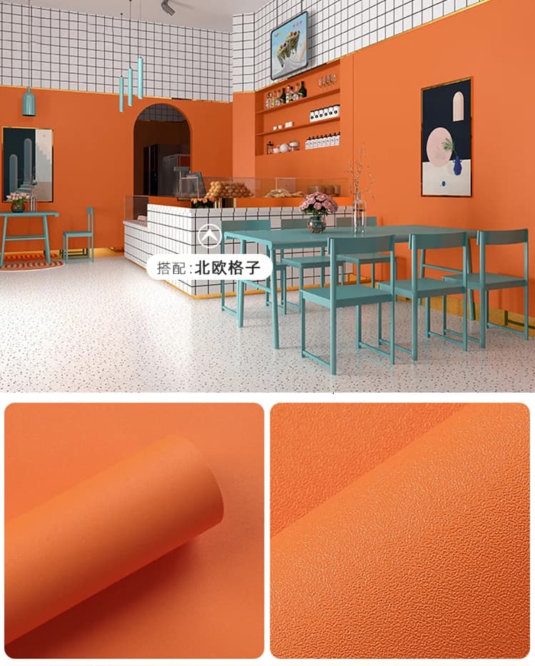 Peel and Stick Wall Paper Sticker Shop Removable Pvc Self Adhesive Wallpaper Modern Design for House Restaurant Home Decoration detail 3