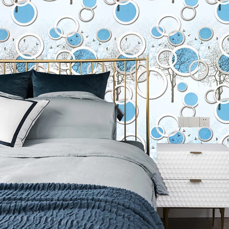 Waterproof Pvc Peel and Stick Adhesive Wall Paper Design 3D Flowers Wallpaper Papier Peint Wall Film for Bathroom Living Room