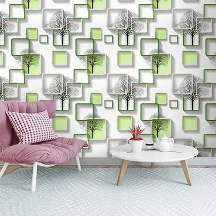 Waterproof Pvc Peel and Stick Adhesive Wall Paper Design 3D Flowers Wallpaper Papier Peint Wall Film for Bathroom Living Room detail 3