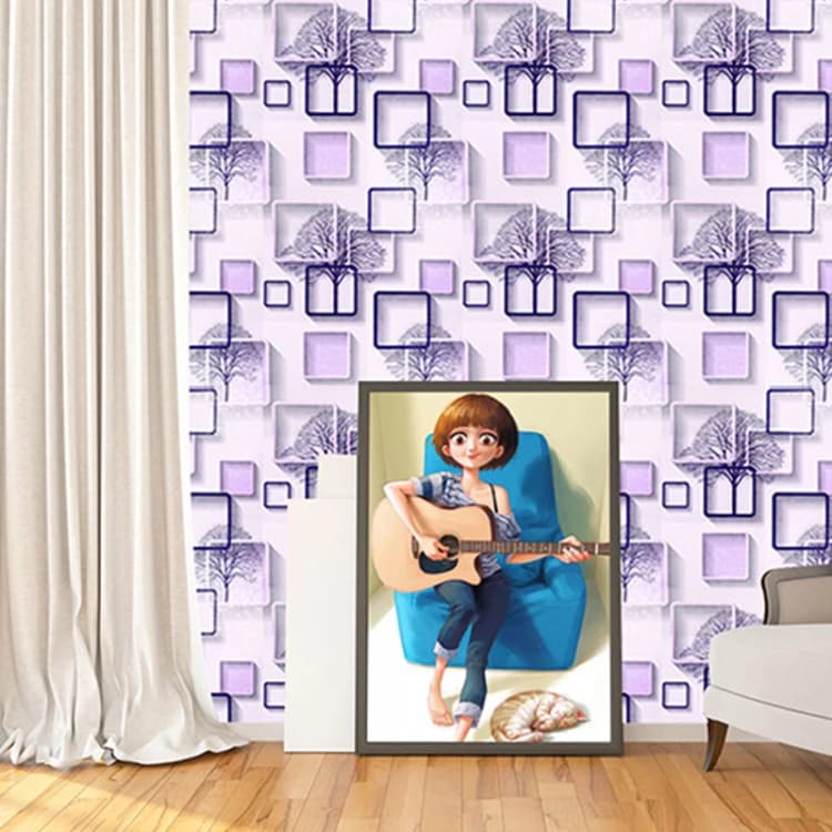 Waterproof Pvc Peel and Stick Adhesive Wall Paper Design 3D Flowers Wallpaper Papier Peint Wall Film for Bathroom Living Room detail 4