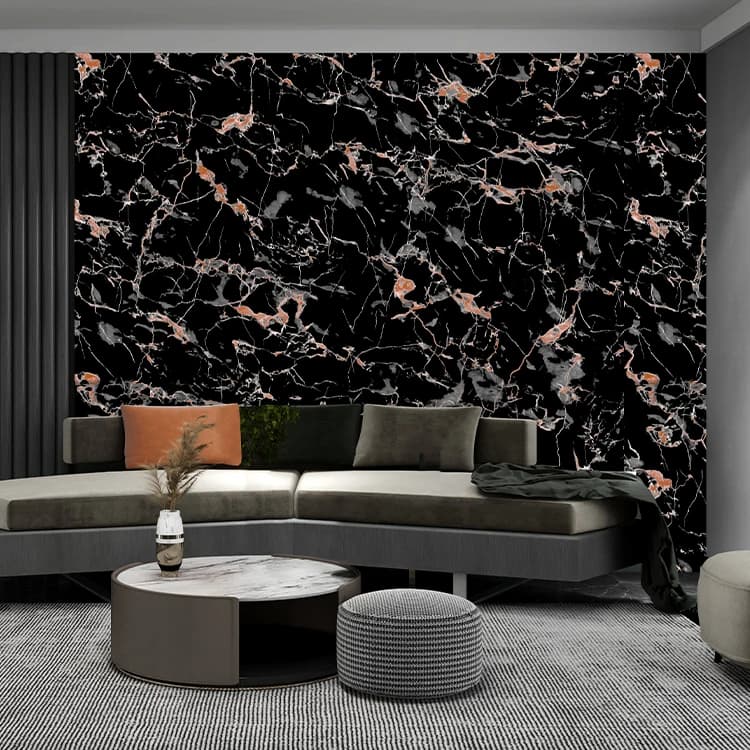 Black Stick and Peel Self Adhesive Vinyl Wall Paepr Living Room Kitchen Countertop Covers Granite Marble Pvc Decor Wallpaper detail 3
