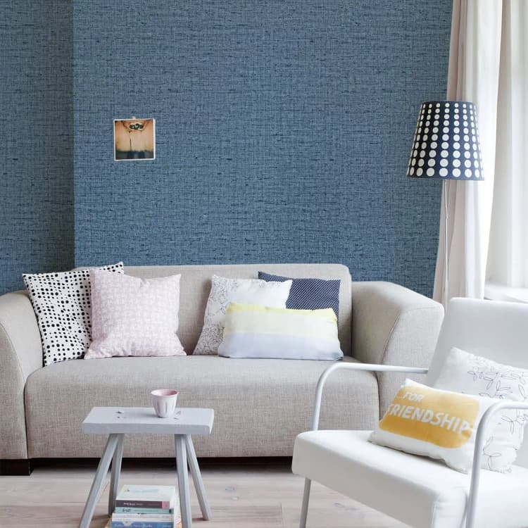 Green 3D Linen Textured Fabric Peel and Stick Wall Paper Decor Pvc Grasscloth Self Adhesive Wallpaper for Bedroom Living Room detail 4