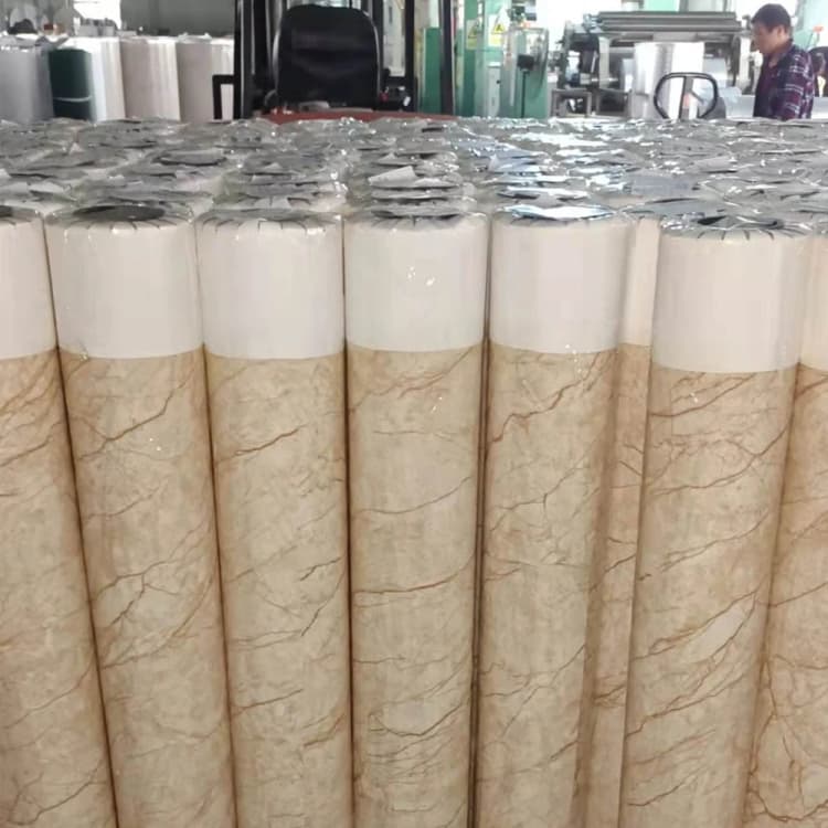 Cheap Yellow Stick and Peel Self Adhesive Vinyl Wall Paepr Bathroom Kitchen Countertop Covers Granite Marble Pvc Decor Wallpaper detail 3