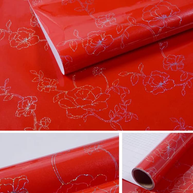 Custom Color Bright Surface Glitter Waterproof Removable Self Adhesive Kitchen Bathroom Wallpaper Peel and Stick Wall Paper Roll detail 6