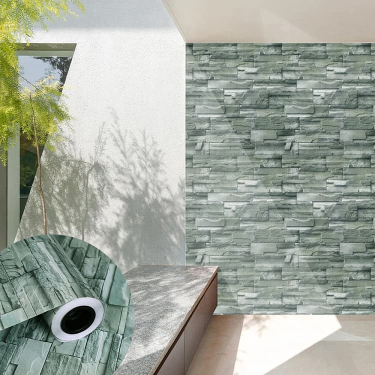 Morden 3D Brick Stone Peel and Stick Self Adhesive Mural Room Wallpaper Contact Wall Paper Sticker With Low Price detail 1