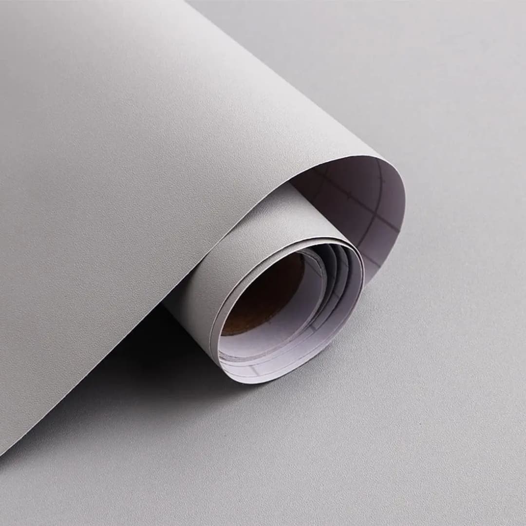 COWINLIFE DECO High Quality Grey Wallpaper Peel and Stick Solid Colour Wall Sticker Waterproof Self-Adhesive Wall Paper for Wall
