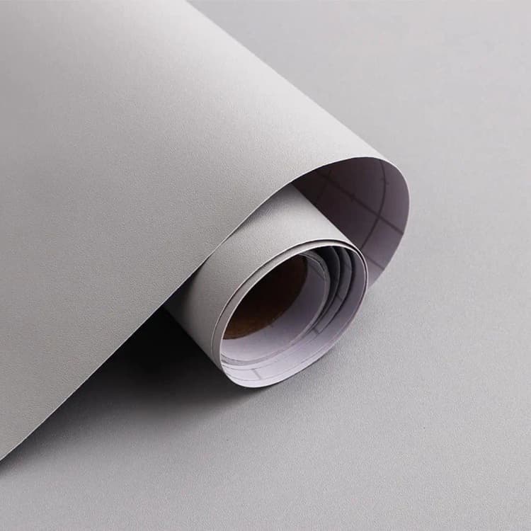 COWINLIFE DECO High Quality Grey Wallpaper Peel and Stick Solid Colour Wall Sticker Waterproof Self-Adhesive Wall Paper for Wall detail 1