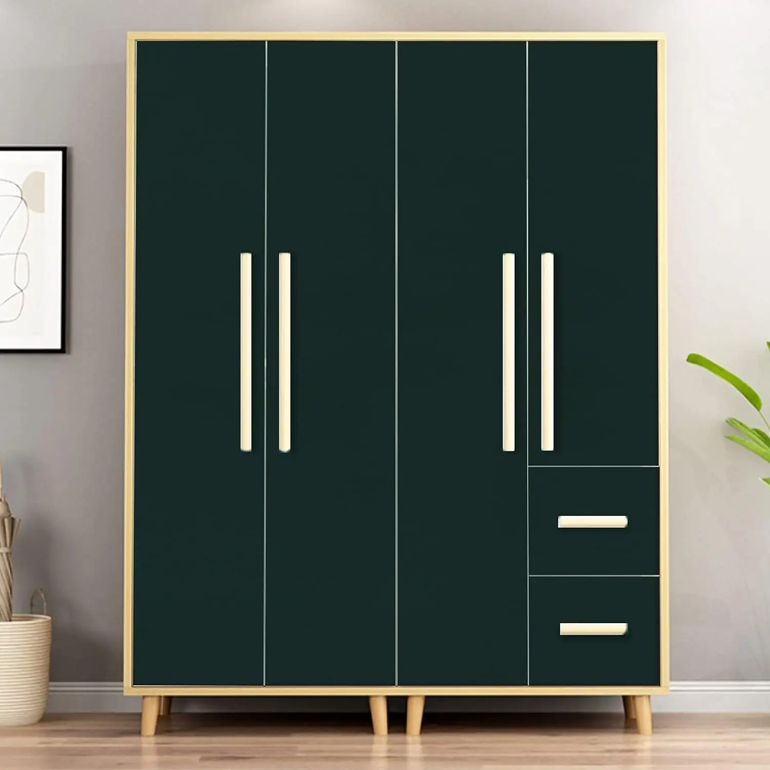COWINLIFE DECO High Quality Dark Green Wallpaper Peel and Stick Solid Colour Wall Sticker Waterproof Self-Adhesive Wall Paper detail 3
