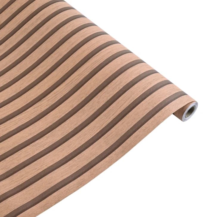 COWINLIFE DECO Thick Waterproof 3D Peel and Stick Wood Wallpapers With Stripes PVC Self-adhesive Vinyl Wall Stickers for Wall
