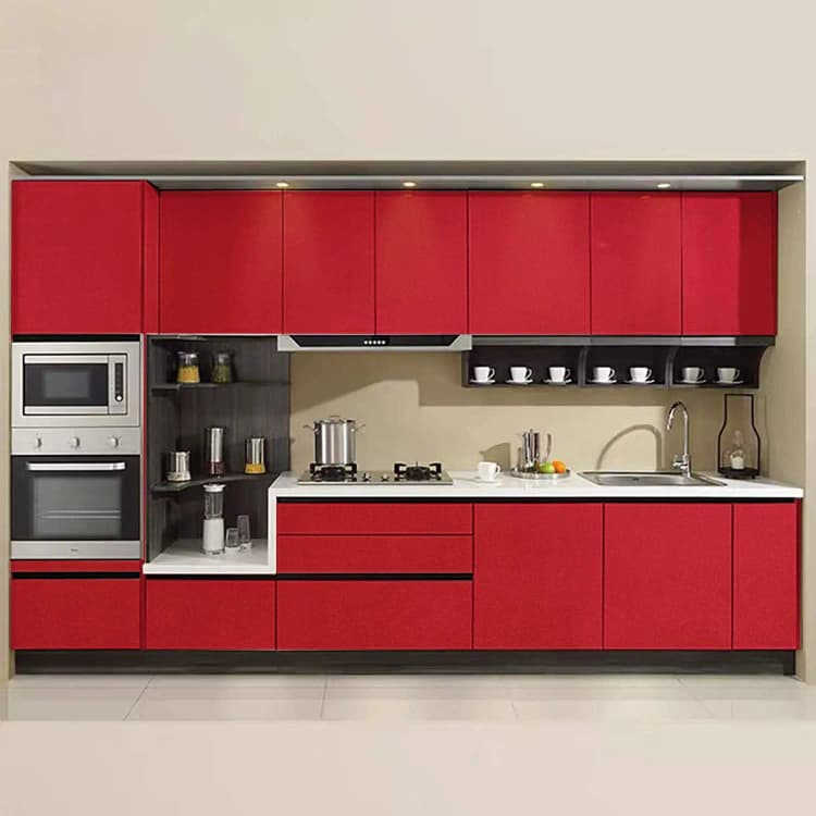 COWINLIFE DECO Waterproof Glossy Red Glitter Wallpaper Peel and Stick PVC Vinyl Wall Paper Self Adhesive Wall Sticker for Kitchen detail 3