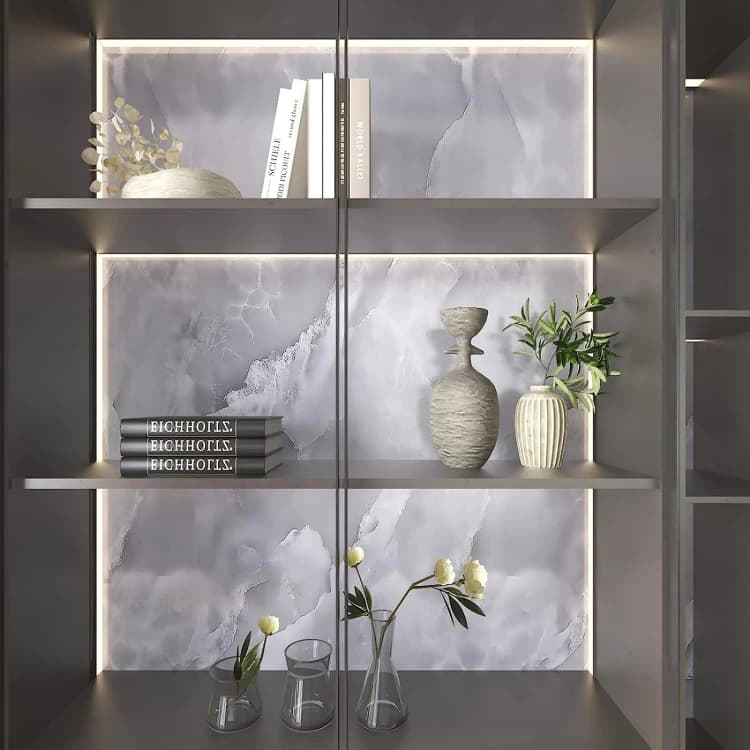 COWINLIFE DECO Hot Selling Peel and Stick Wallpaper Glossy Marble Kitchen Wall Paper Self-Adhesive Marble Sticker for Wall Design detail 6