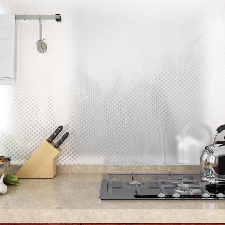 COWINLIFE DECO Silver Stainless Steel Peel and Stick Wallpaper Oil Proof Vinyl Aluminum Foil Sticker Film for Kitchen Countertop detail 3