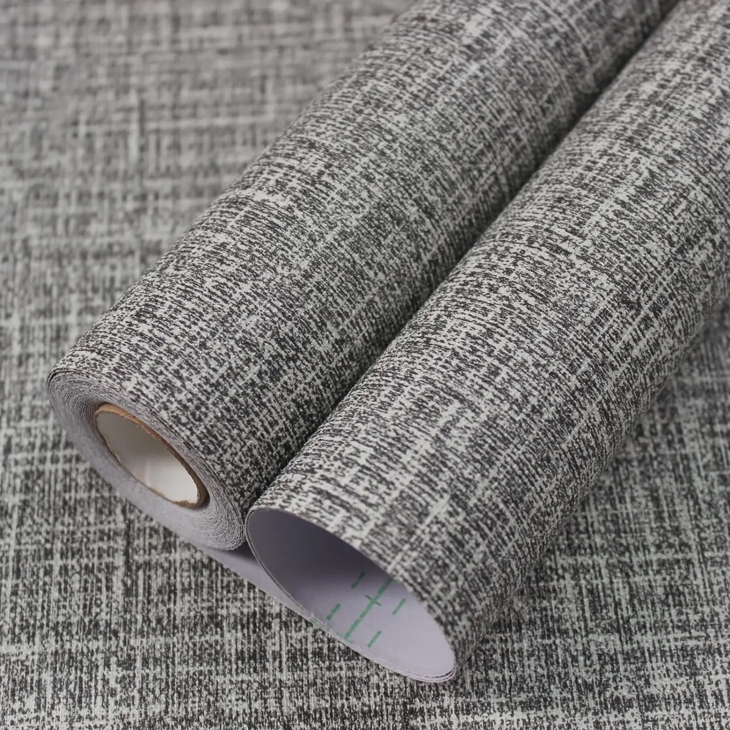 COWINLIFE DECO Textured Fabric Wallpaper Designs Faux Grasscloth Peel and Stick Wall Paper Self-Adhesive Linen Removable Wall Sticker