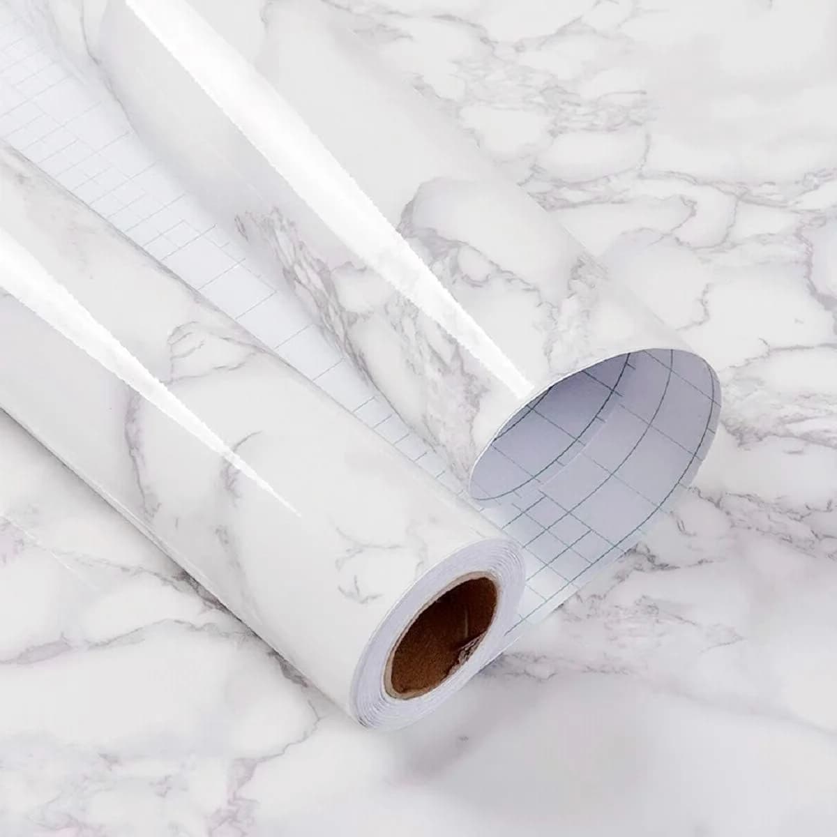 COWINLIFE DECO Wholesale PVC Vinyl Dark White Designs Self-adhesive Waterproof Kitchen Peel and Stick Marble Wallpaper Sticker