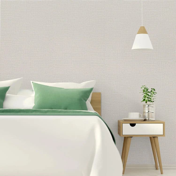 COWINLIFE DECO Textured Fabric Wall Paper Faux Grasscloth Beige Peel and Stick Self-Adhesive Linen Wallpaper Cabinets Counter Top detail 3
