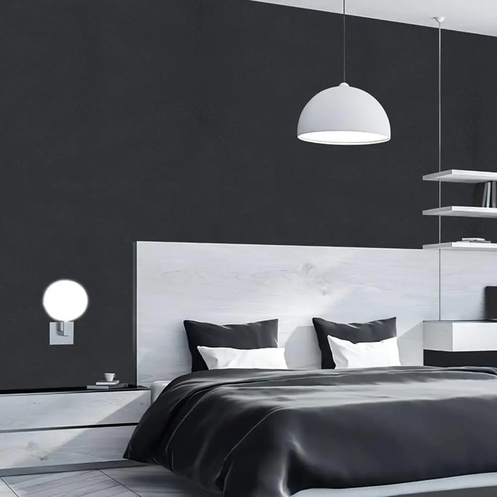 COWINLIFE DECO Matte Solid Black Peel and Stick Wallpaper Self-Adhesive Vinyl Wall Paper Waterproof and Oil Proof for Countertops detail 5